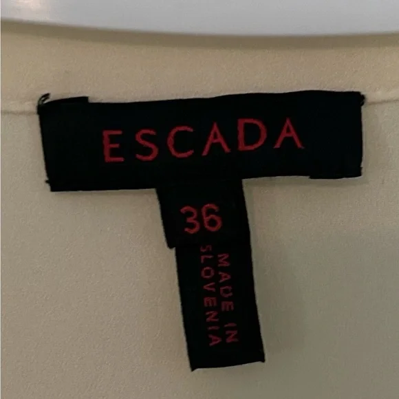 Escada Cream Silk Ruffle Blouse - Picture 3 of 9